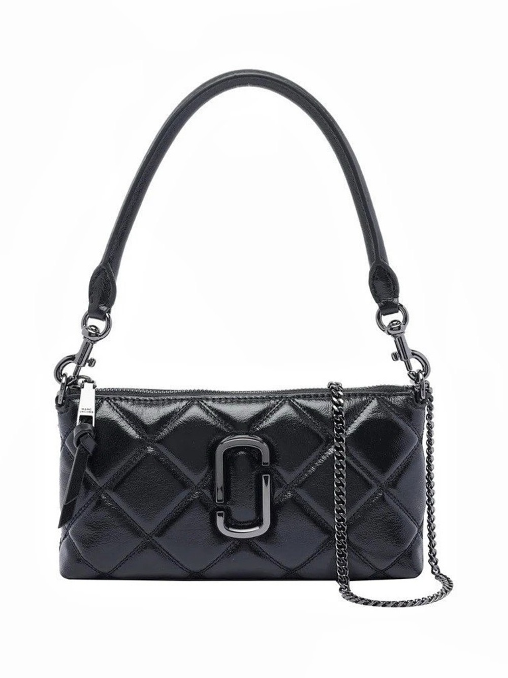 Marc Jacobs The Quilted Snapshot Pochette Bag Black Crossbody NWOT